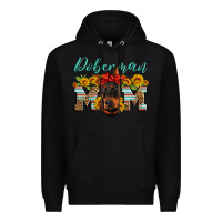 Black doberman mom Premium Hoodie - Artiststas