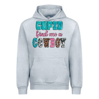 Heather Grey cupid find me a cowboy Urban Hoodie - AdoDesignShop