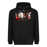 Black for the love of the game baseball Heavyweight Hoodie - Zillion Design Studio