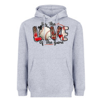 Heather Grey for the love of the game baseball Heavyweight Hoodie - Zillion Design Studio