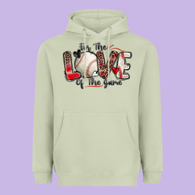 For The Love Of The Game Baseball Heavyweight Hoodie Designed By Zillion Design Studio