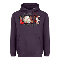 Plum for the love of the game baseball Heavyweight Hoodie - Zillion Design Studio