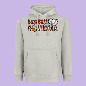 Baseball Grandma With Leopard Heavyweight Hoodie Designed By Texasbilliewilder