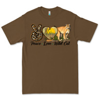 Cacao Peace Love Wild cat Premium Tee - LillyAllenDesigns