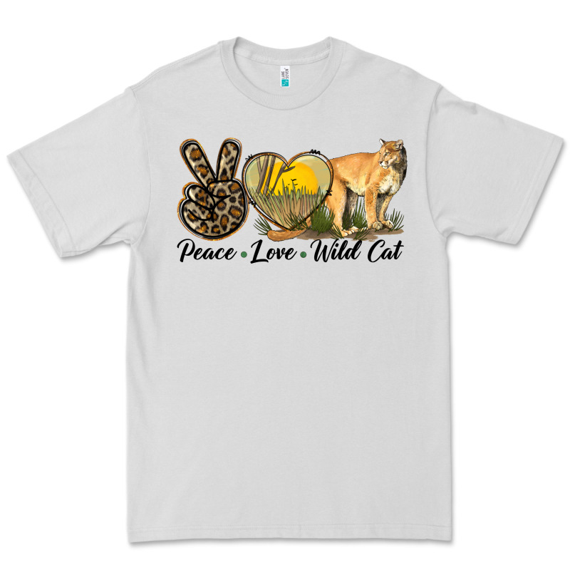 Peace Love Wild Cat Premium Tee by LillyAllenDesigns | Teevron