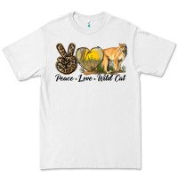 White Peace Love Wild cat Premium Tee - LillyAllenDesigns