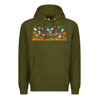 Army Green nurse squad libbey glass Premium Hoodie - BundleAndBundleShop