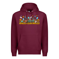 Burgundy nurse squad libbey glass Premium Hoodie - BundleAndBundleShop