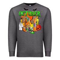 Charcoal Heather october 31 Premium Sweatshirt - Zillion Design Studio