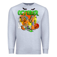 Heather Grey october 31 Premium Sweatshirt - Zillion Design Studio