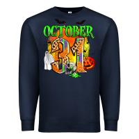 Navy october 31 Premium Sweatshirt - Zillion Design Studio