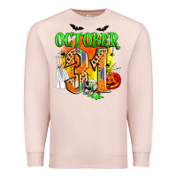 Pale Pink october 31 Premium Sweatshirt - Zillion Design Studio