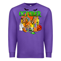 Purple october 31 Premium Sweatshirt - Zillion Design Studio