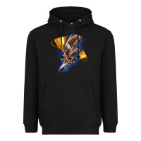 Black football lightning bolt Heavyweight Hoodie - Zillion Design Studio