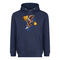 Navy football lightning bolt Heavyweight Hoodie - Zillion Design Studio
