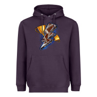 Plum football lightning bolt Heavyweight Hoodie - Zillion Design Studio