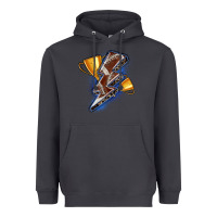 Smoke football lightning bolt Heavyweight Hoodie - Zillion Design Studio