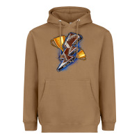 Toasted Coconut football lightning bolt Heavyweight Hoodie - Zillion Design Studio