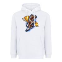 White football lightning bolt Heavyweight Hoodie - Zillion Design Studio