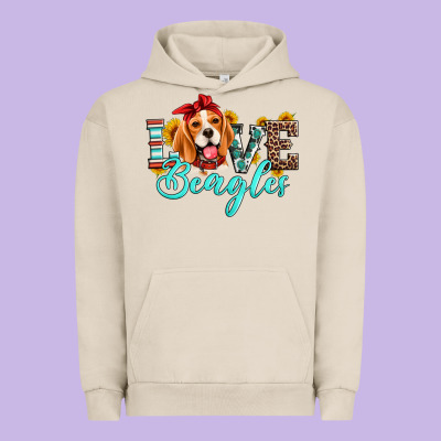 Love Beagles Urban Hoodie Designed By Artiststas