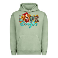 Pigment Oil Green love beagles Urban Hoodie - Artiststas