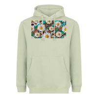 Matcha leopard daisy Heavyweight Hoodie - RanaPortraitStore