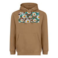 Toasted Coconut leopard daisy Heavyweight Hoodie - RanaPortraitStore