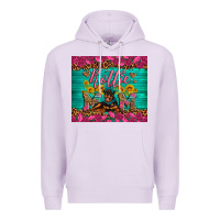 Lilac Rottie mom with roses Premium Hoodie - Artiststas