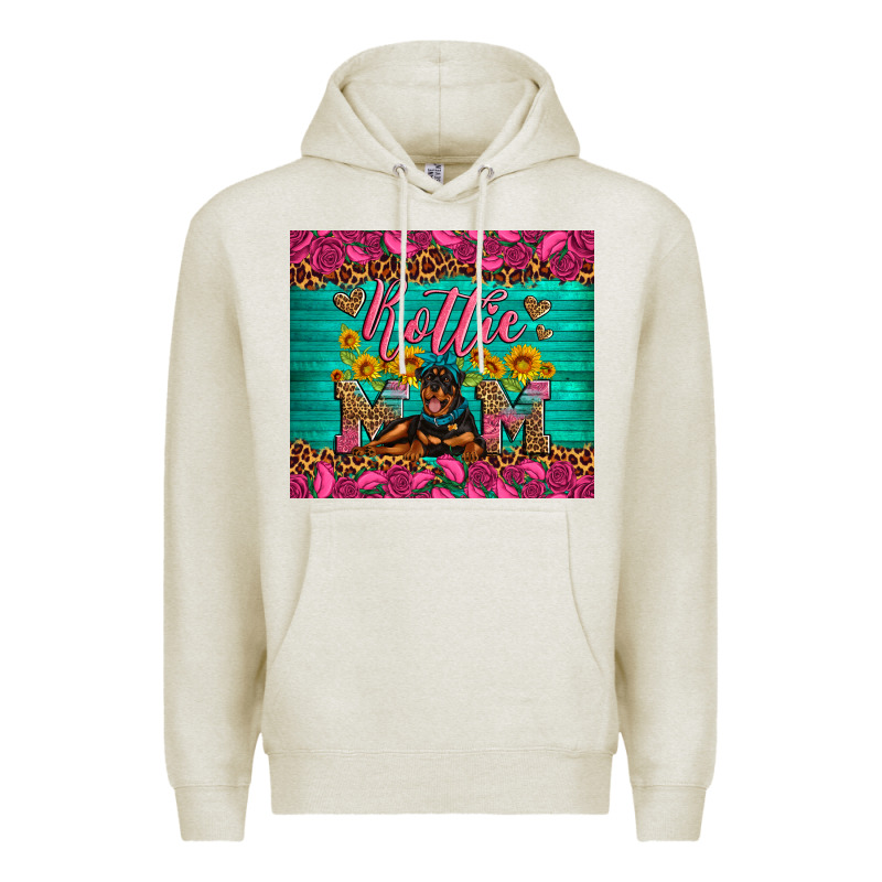 Rottie Mom With Roses Premium Hoodie by Artiststas | Teevron