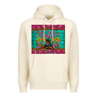 Tofu Rottie mom with roses Premium Hoodie - Artiststas
