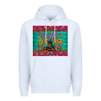 White Rottie mom with roses Premium Hoodie - Artiststas