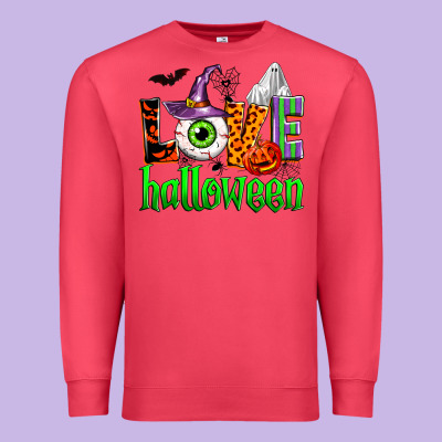 Love Halloween Premium Sweatshirt Designed By Zillion Design Studio