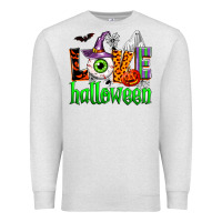 Oatmeal Heather love halloween Premium Sweatshirt - Zillion Design Studio