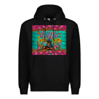 Black Rottie mom with roses Premium Hoodie - Artiststas