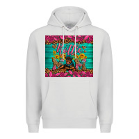 Dove Grey Rottie mom with roses Premium Hoodie - Artiststas
