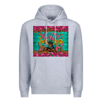 Heather Grey Rottie mom with roses Premium Hoodie - Artiststas