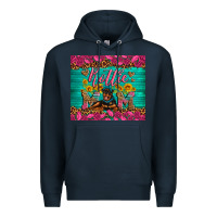 Navy Rottie mom with roses Premium Hoodie - Artiststas