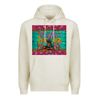 Oatmeal Heather Rottie mom with roses Premium Hoodie - Artiststas