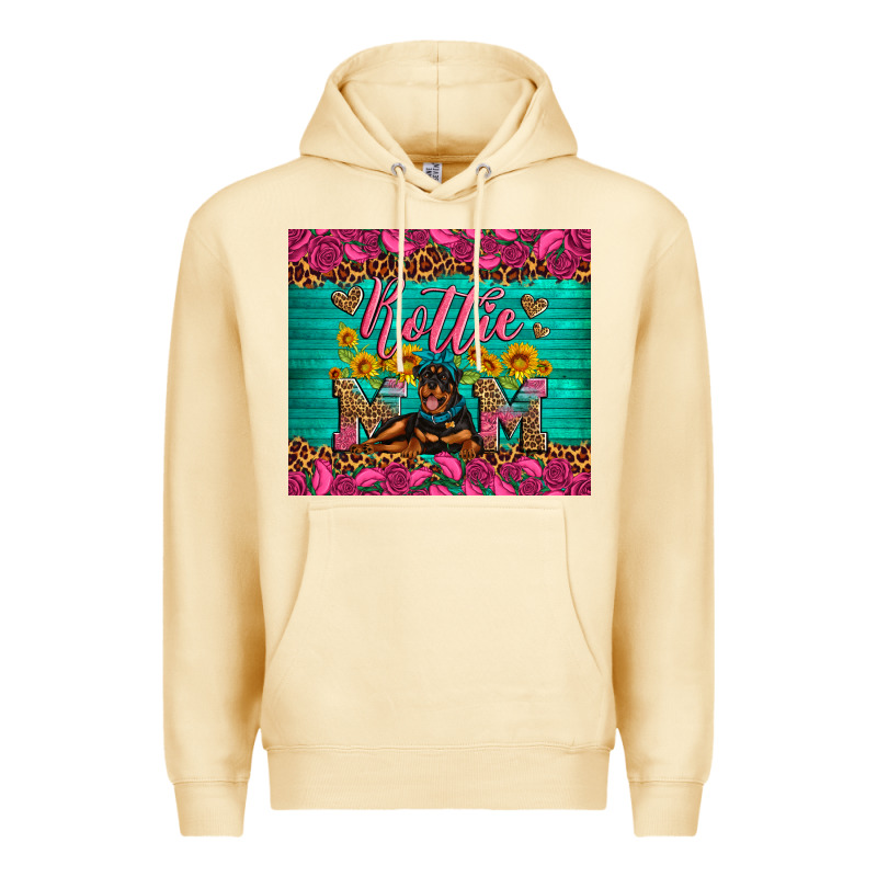Rottie Mom With Roses Premium Hoodie by Artiststas | Teevron