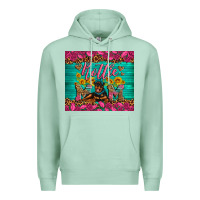 Seafoam Rottie mom with roses Premium Hoodie - Artiststas