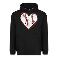 Black baseball heart Heavyweight Hoodie - texasbilliewilder