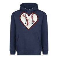 Navy baseball heart Heavyweight Hoodie - texasbilliewilder