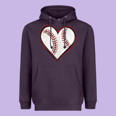Heavyweight Hoodie baseball heart