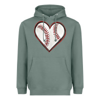 Sage baseball heart Heavyweight Hoodie - texasbilliewilder