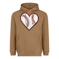Toasted Coconut baseball heart Heavyweight Hoodie - texasbilliewilder