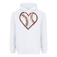 White baseball heart Heavyweight Hoodie - texasbilliewilder