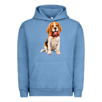 Pigment Pebble Blue beagle Urban Hoodie - Artiststas