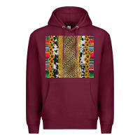 Burgundy western serape cowhide Premium Hoodie - Jasminsmagicworld