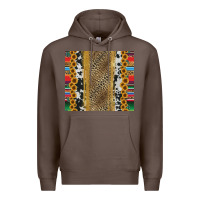 Coffee western serape cowhide Premium Hoodie - Jasminsmagicworld