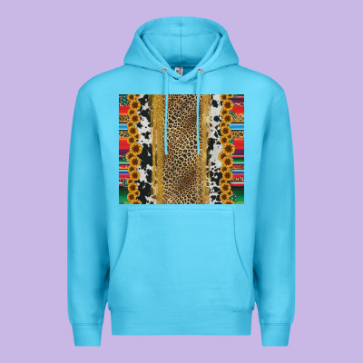Western Serape Cowhide Premium Hoodie Designed By Jasminsmagicworld